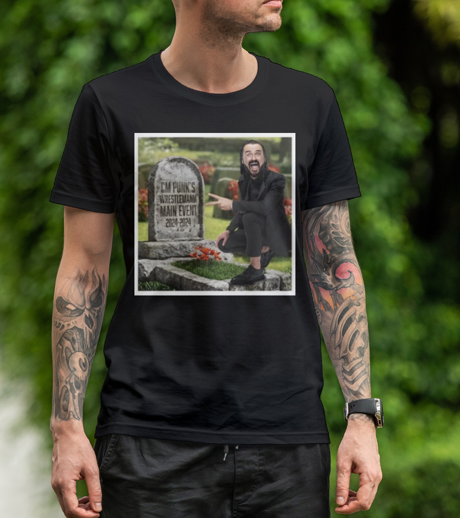 CM Punk's Wrestlemania Main Event 2024 Tombstone T-Shirt