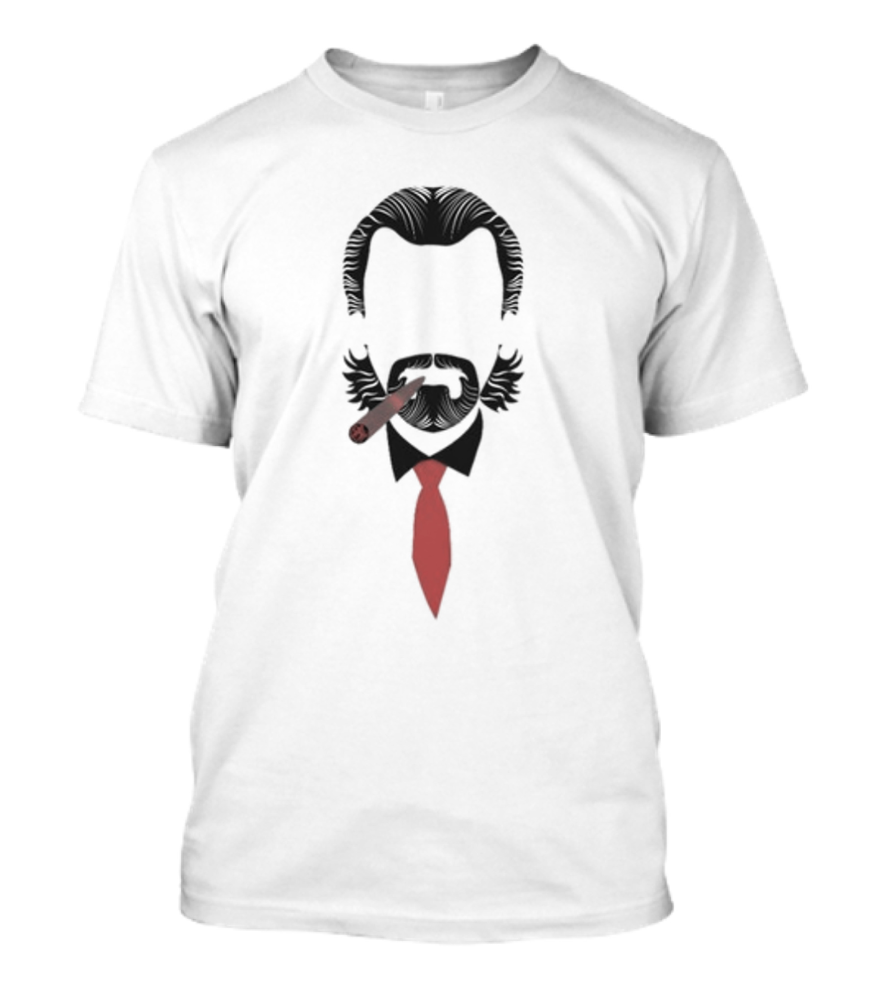 Bucciot.Com Melrose Stylish Red Tie Cigar T-Shirt