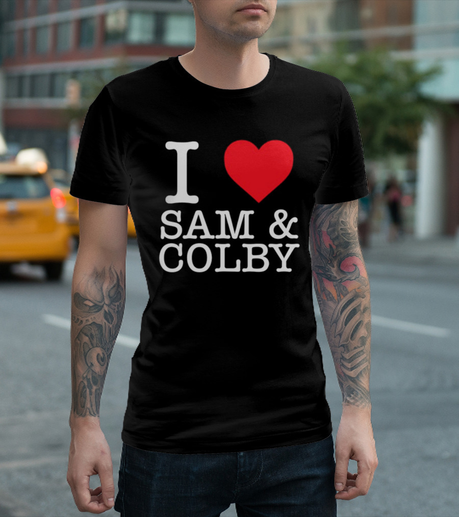 Xplr Shop I Love Sam and Colby Heart T-Shirt