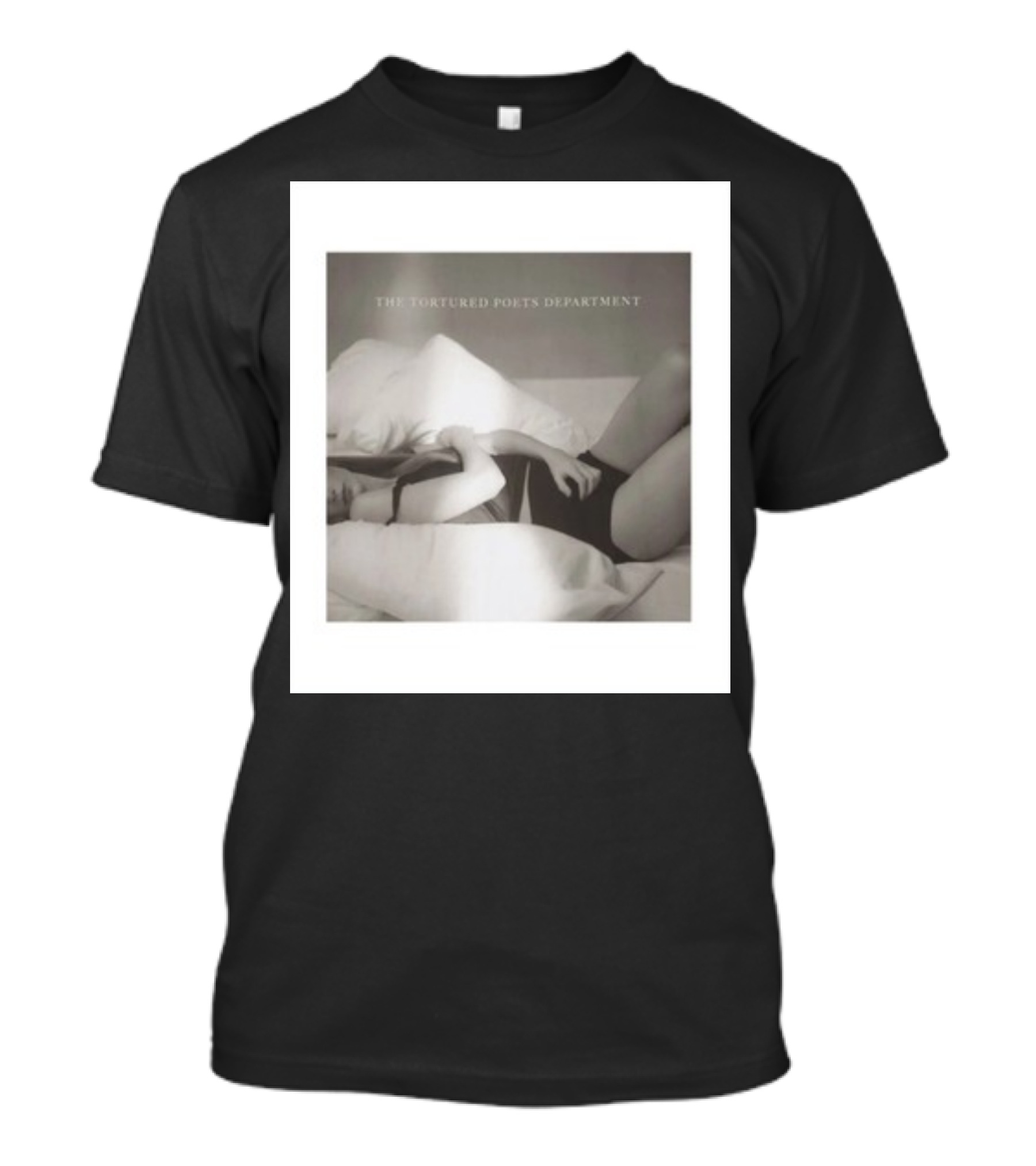 The Tortured Poets Department Lying Down Black And White Photograph T-Shirt