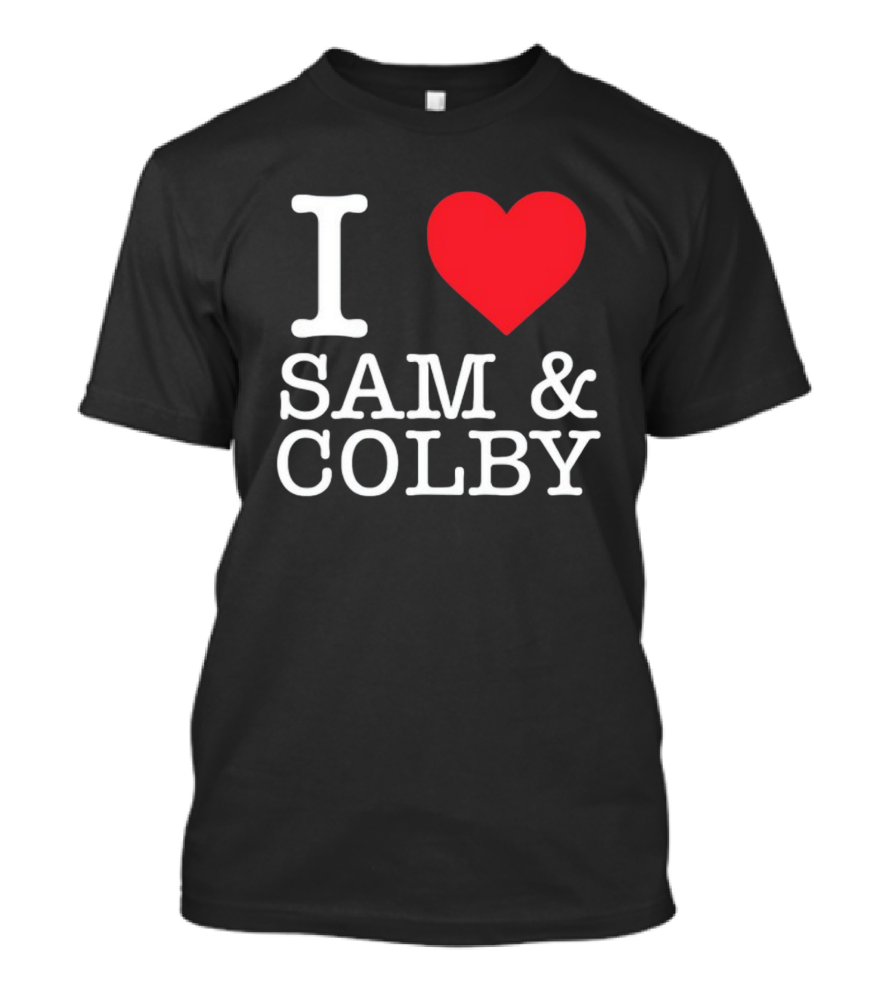 I Love Sam And Colby Red Heart T-Shirt