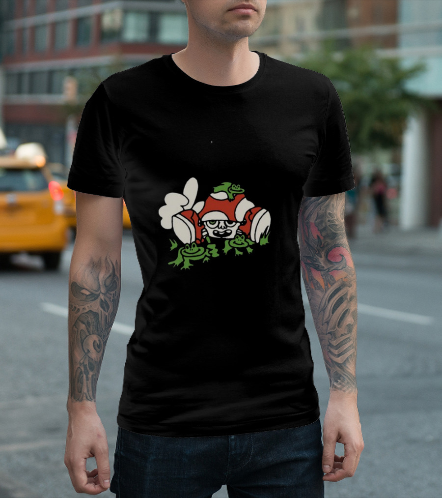 Man I Love Frogs Mushroom Character with Frogs T-Shirt
