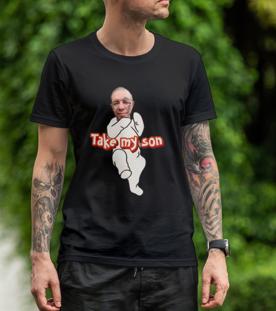 Tike Myson Take My Son Baby Drawing Tattoo Face T-Shirt