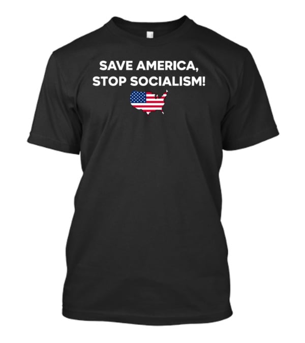 Marjorie Taylor Greene Save America Stop Socialism USA Flag Map T-Shirt