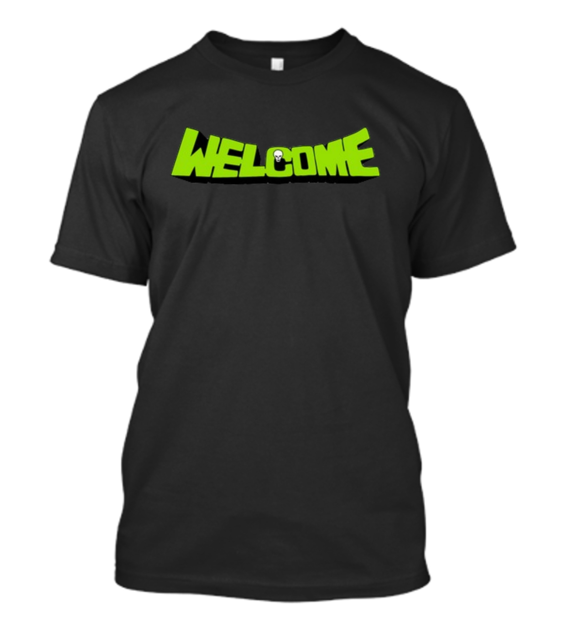 Kayzo Welcome Green Skull Text T-Shirt