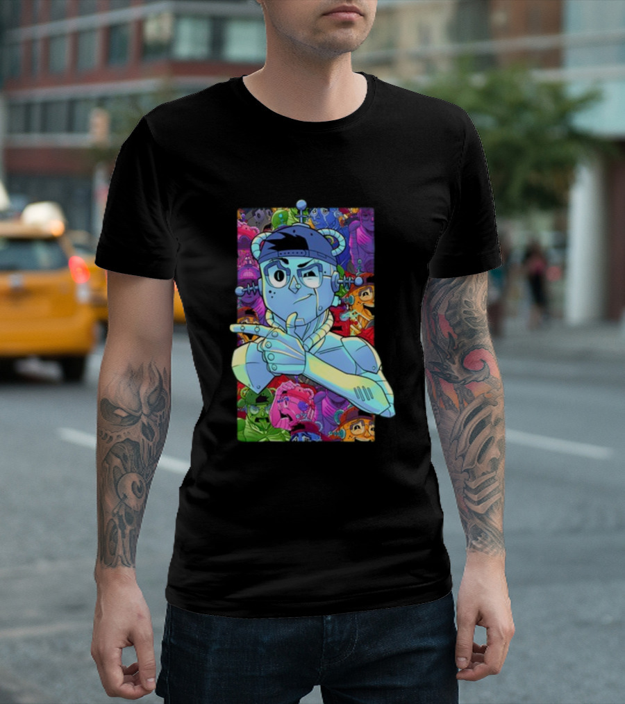 Kt8 Ray Volpe Volpeverse Colorful Futuristic Robot Characters T-Shirt