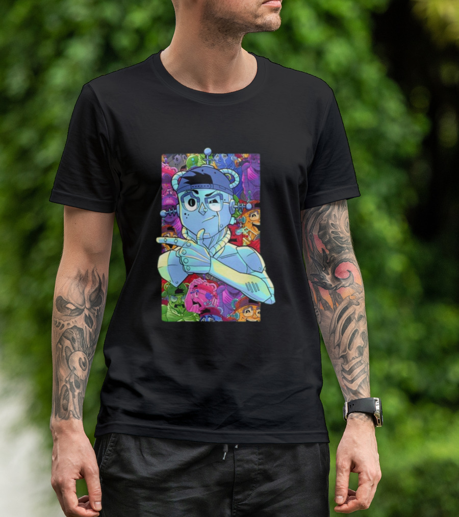 Kt8 Ray Volpe Volpeverse Colorful Futuristic Robot Characters T-Shirt
