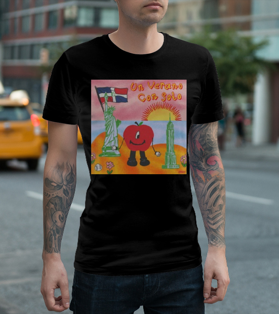 Un Verano Con Soto Apple Statue Empire Sunset T-Shirt