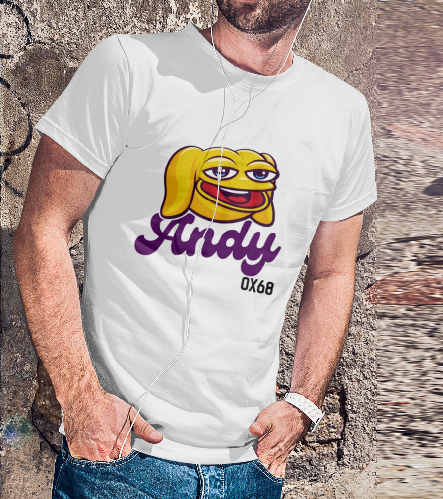 Andy Ox68 Emoji Face Yellow Dog T-Shirt