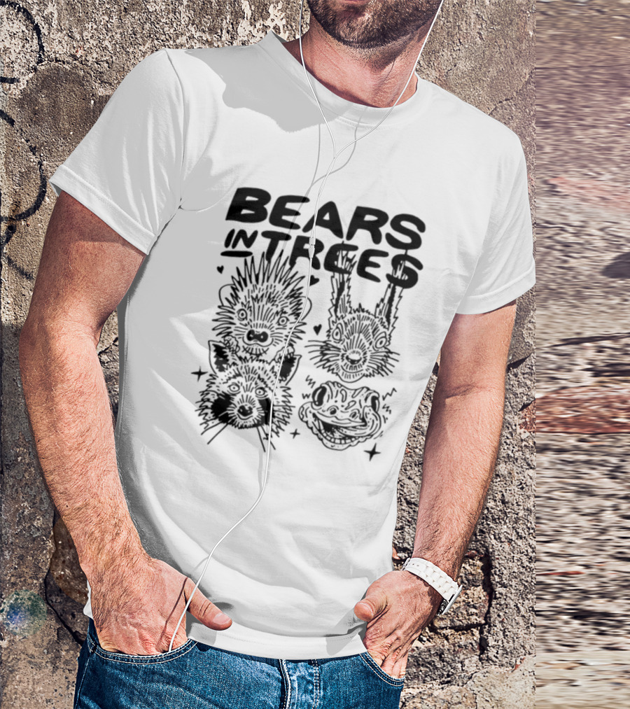 Bears In Trees Animals Wildlife Faces T-Shirt