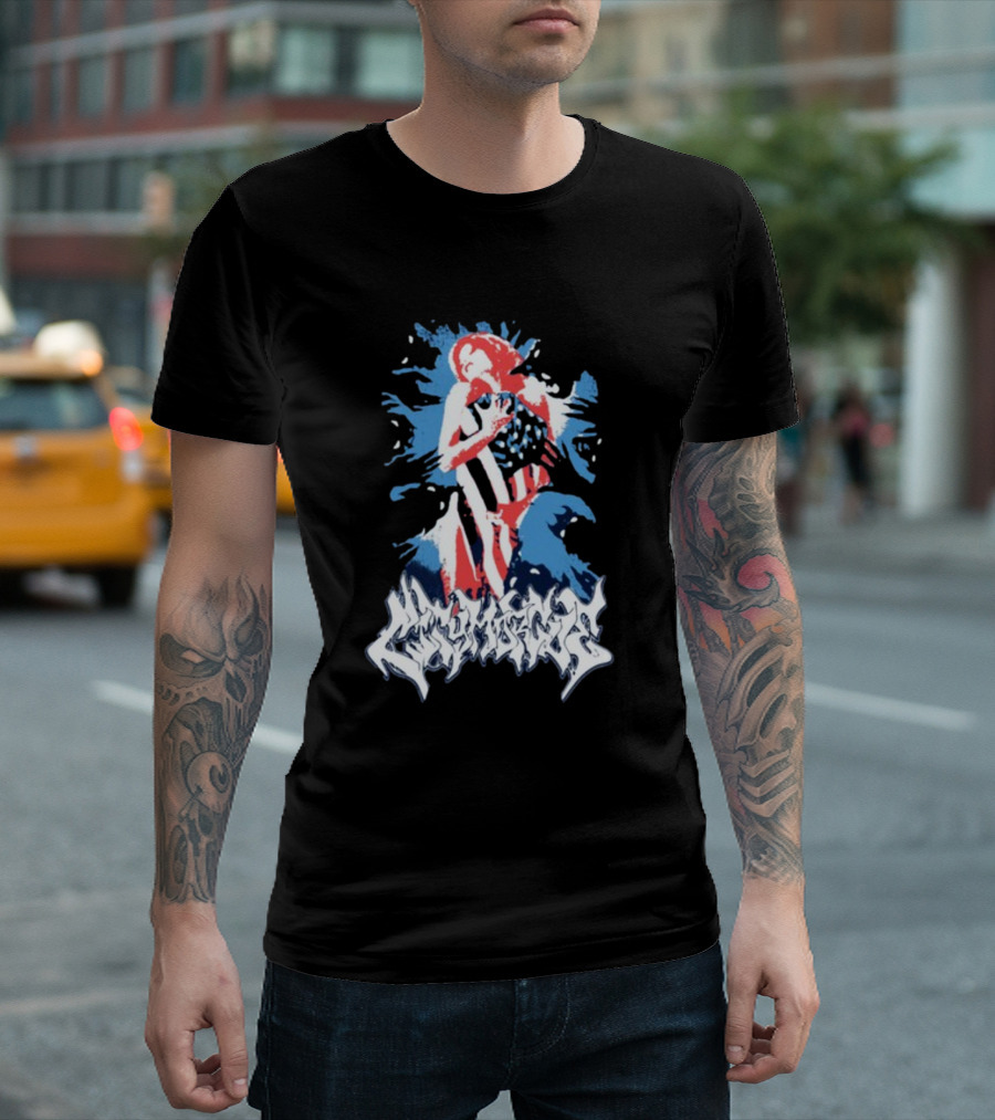 City Morgue Bloody America Flag T-Shirt