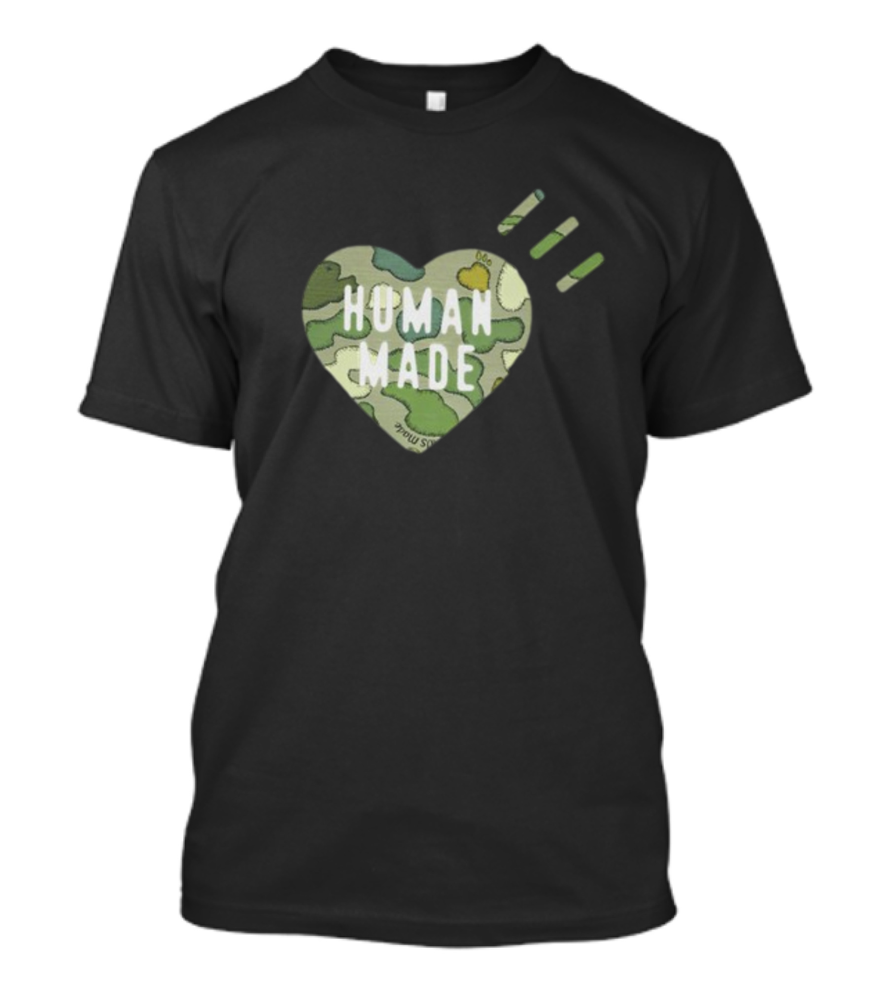 HUMAN MADE Camo Heart Kaws Collaboration T-Shirt