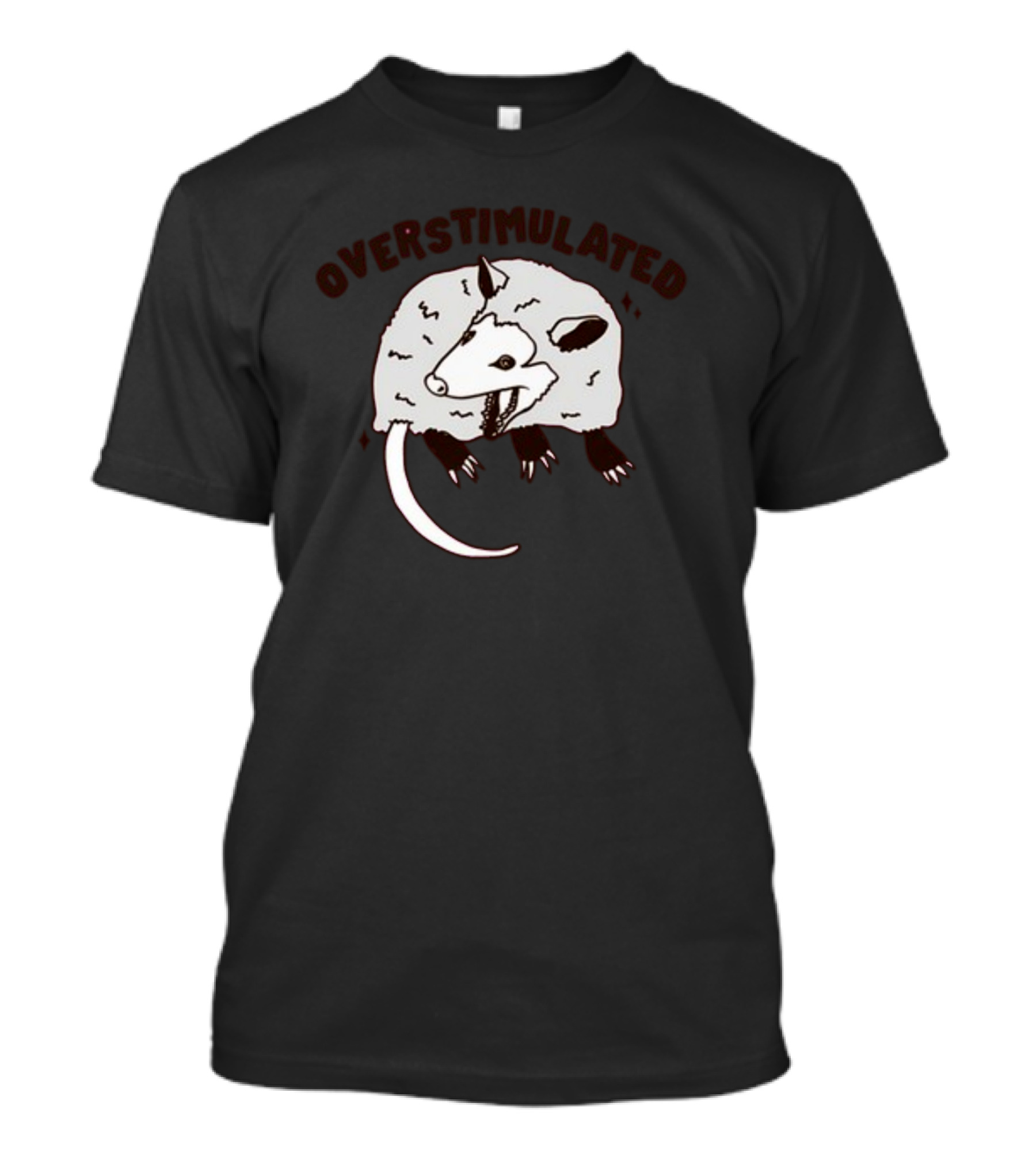 Gotfunny Overstimulated Possum Sketch T-Shirt
