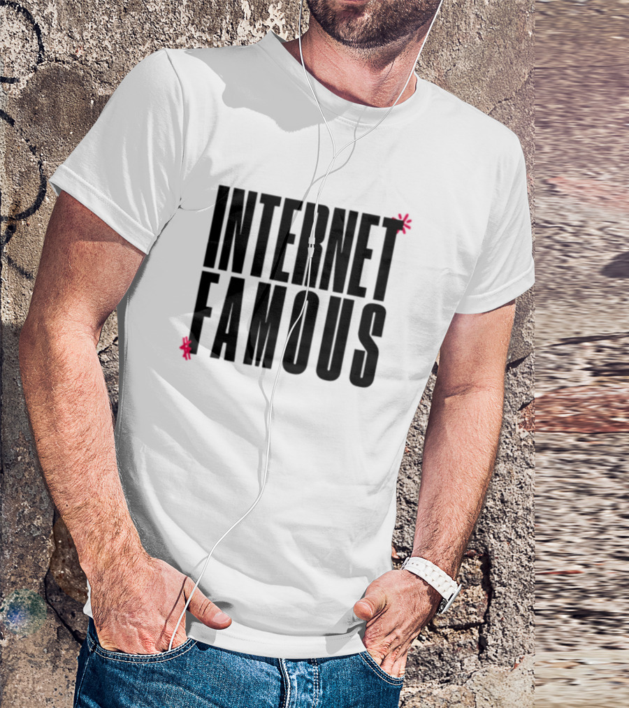INTERNET FAMOUS Icon Black Red Accents T-Shirt