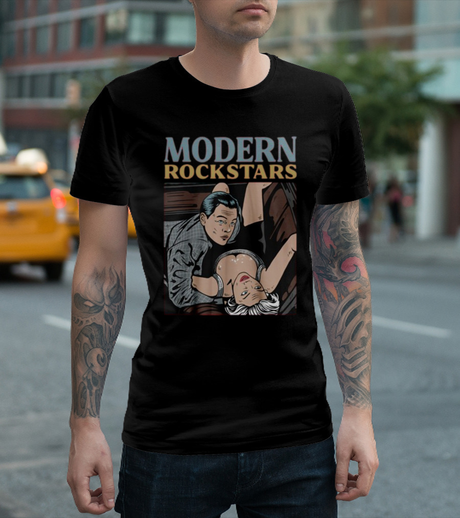 Modern Rockstars Wall Street Scandal Pop Art Aesthetic T-Shirt