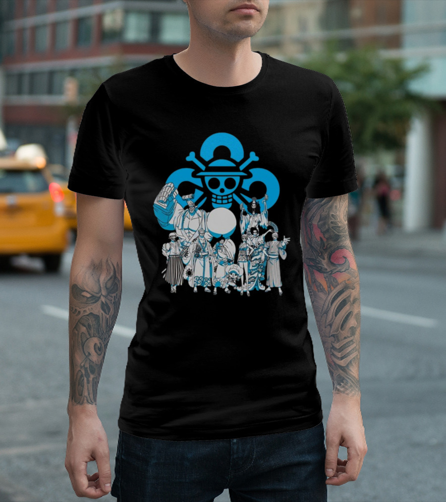 Cloud9 One Piece Collaboration Featuring Straw Hat Crew Skull T-Shirt