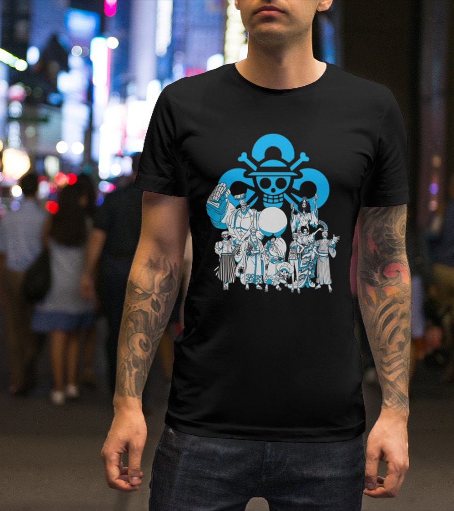 Cloud9 One Piece Collaboration Featuring Straw Hat Crew Skull T-Shirt