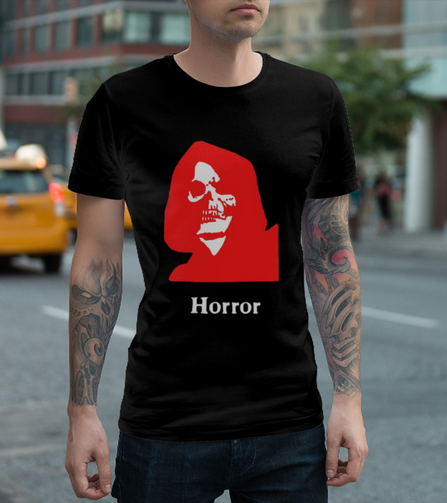 Lunchmeat Vhs Horror Reaper Marshall Julius Skull in Red Hood T-Shirt