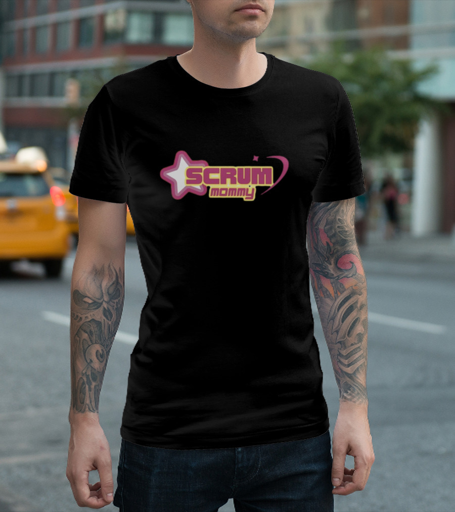 SCRUM Mommy Star Logo Pink And Yellow T-Shirt