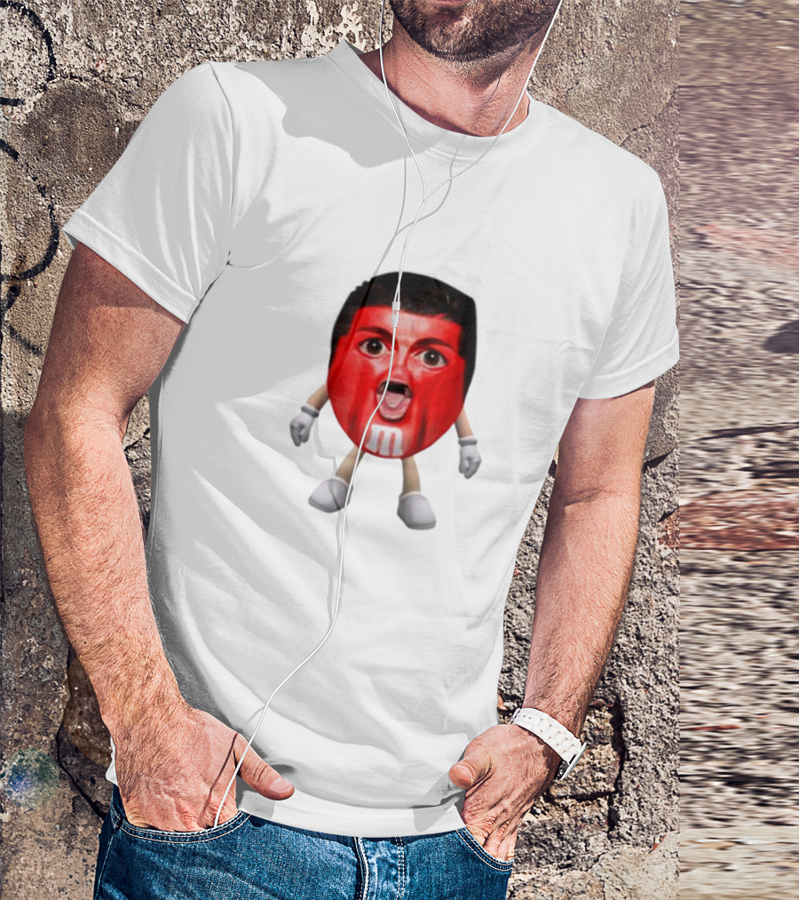 Ronaldo Red M&M Character Face Fusion T-Shirt