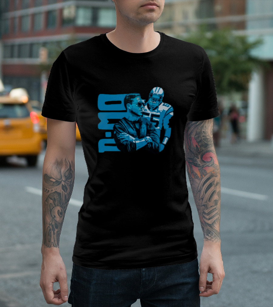 D-Mo Dan Morgan 55 Carolina Panthers Dave Canales Football Duo T-Shirt