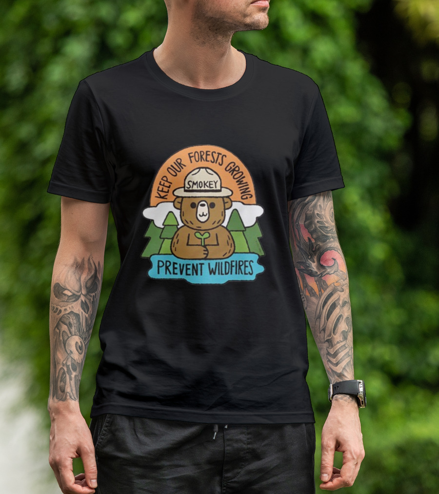 Smokey Bear Keep Our Forests Growing Prevent Wildfires T-Shirt