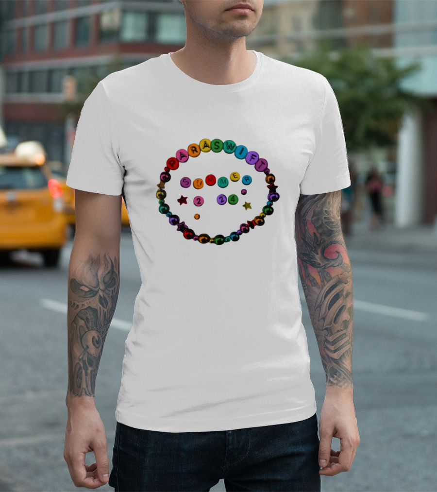 Paraswift Colorful Beaded Bracelet Summer 2024 Star T-Shirt