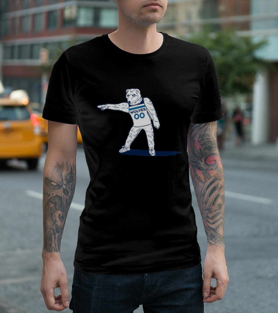 Wolves 00 Basketball Mascot Posing T-Shirt