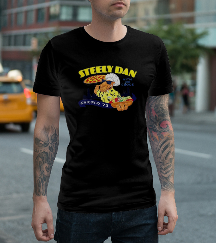 Steely Dan With Jim Croce Pizza Chef Chicago 73 T-Shirt
