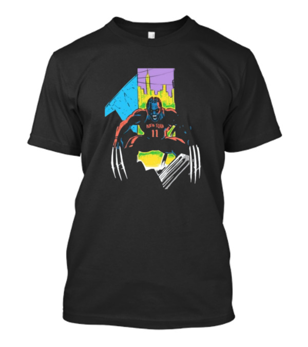 New York Wolverine Brunson Basketball Claws Skyline T-Shirt