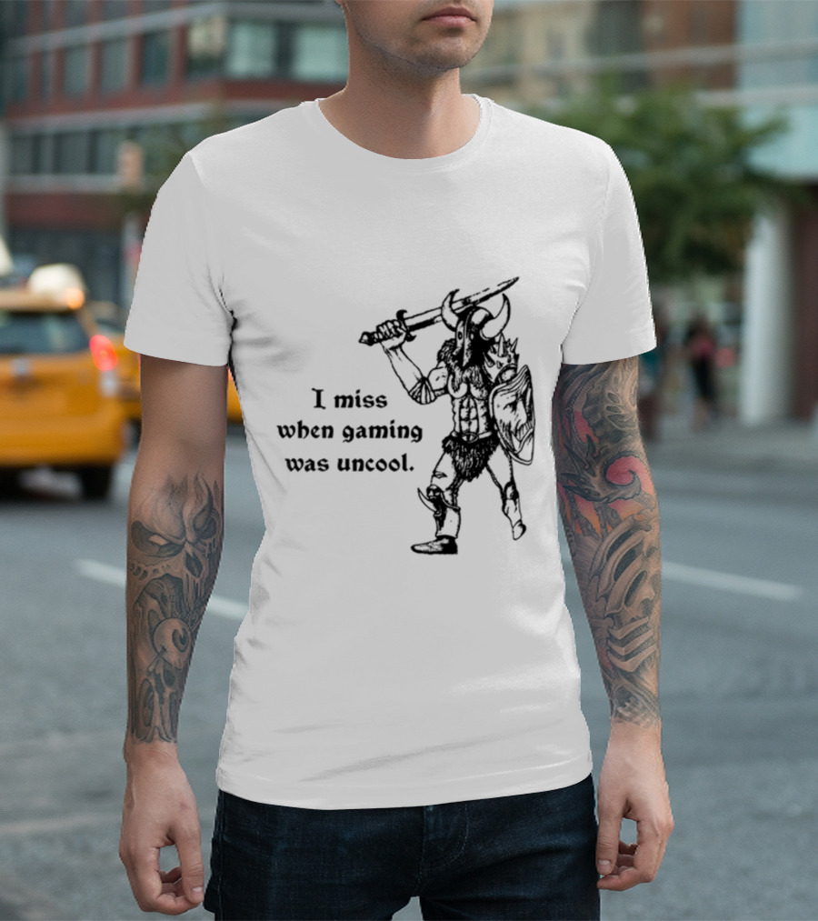 Hyperborean Heretic I Miss When Gaming Was Uncool Barbarian Warrior Vintage Nostalgia T-Shirt