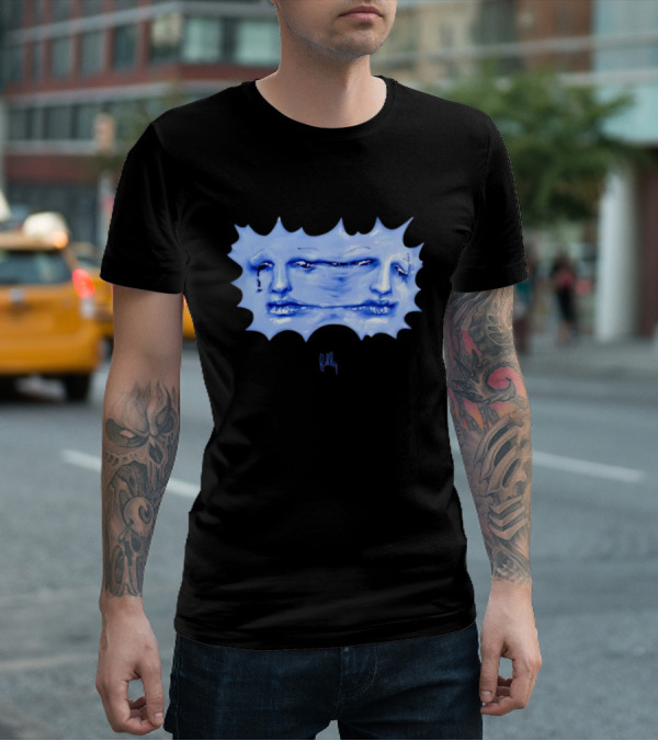 Felly Sun Liquid Blue Faces T-Shirt