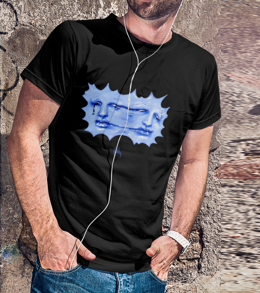 Felly Sun Liquid Blue Faces T-Shirt