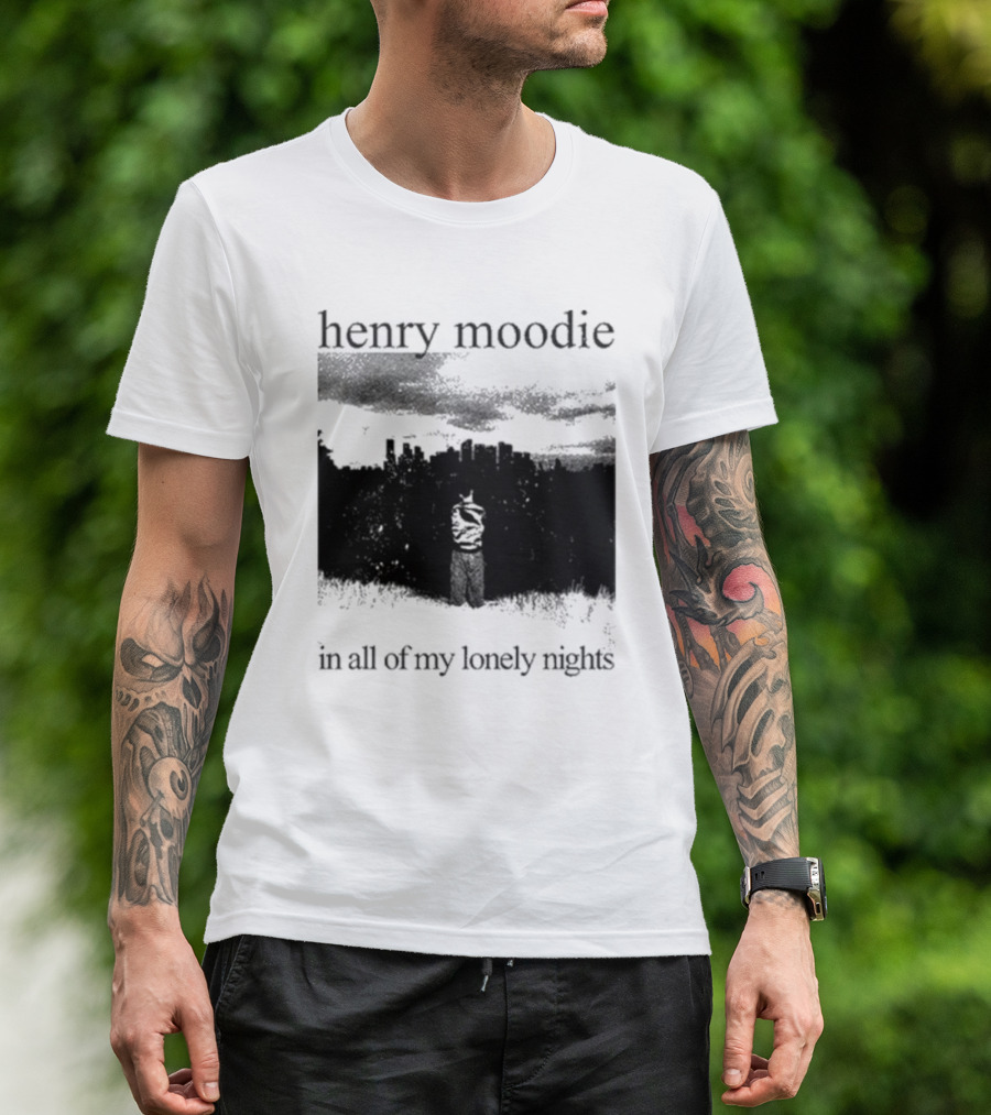 Henry Moodie In All Of My Lonely Nights Dark Skyline Scene T-Shirt