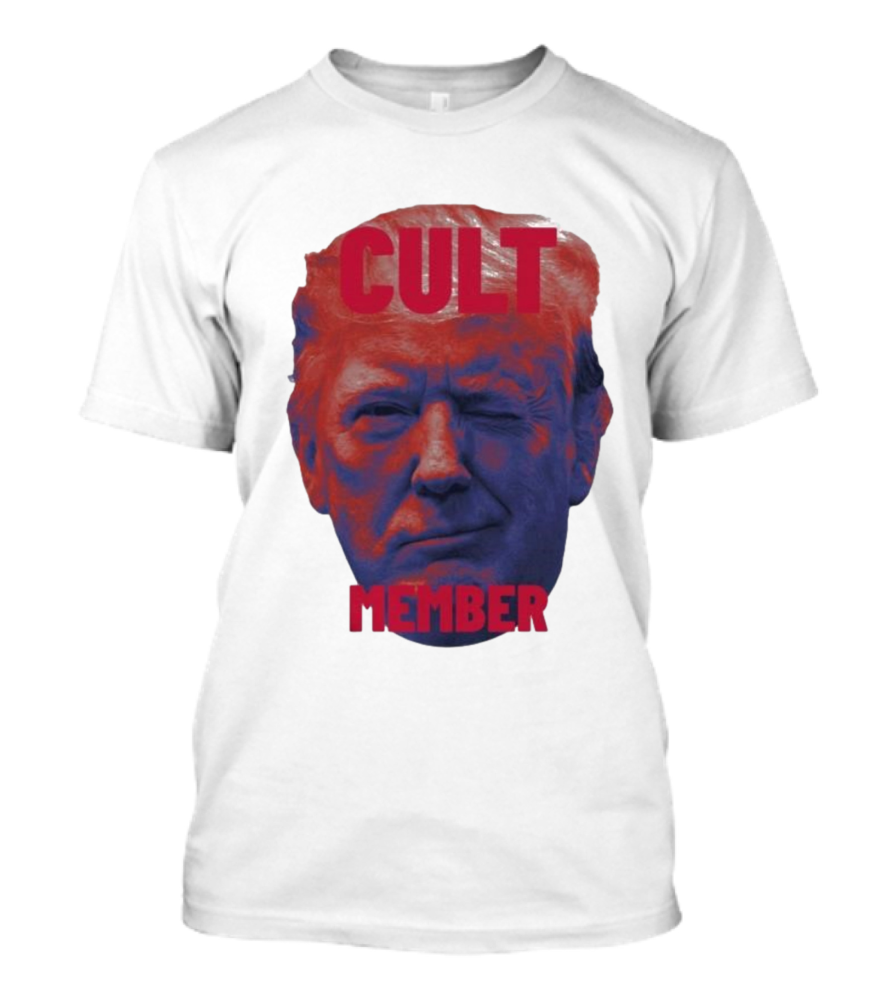 CULT MEMBER Donald Trump Face Images T-Shirt