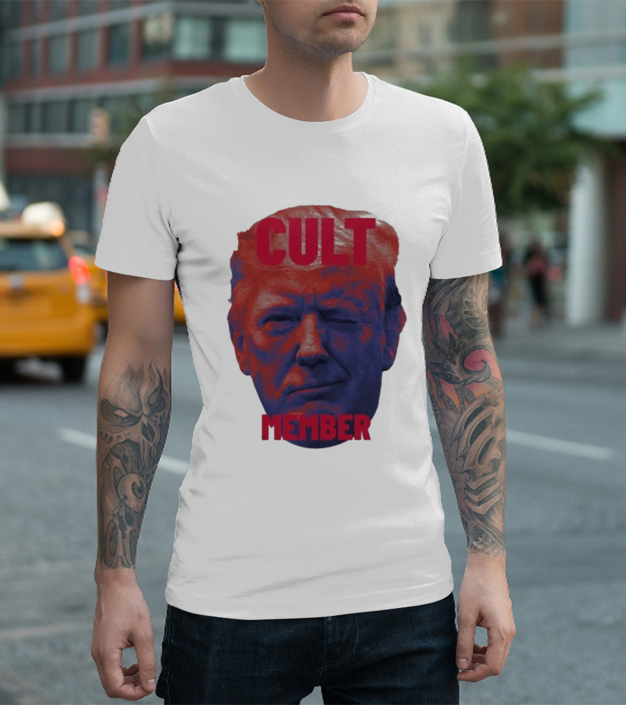 CULT MEMBER Donald Trump Face Images T-Shirt