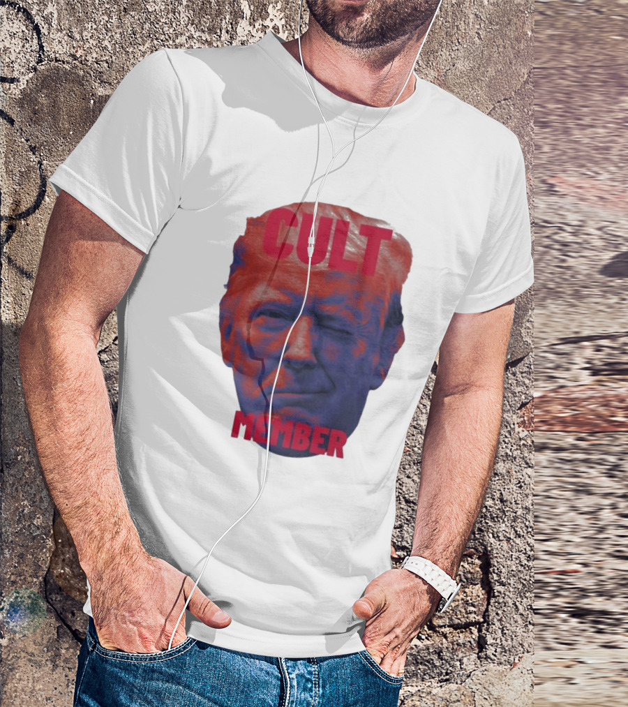 CULT MEMBER Donald Trump Face Images T-Shirt