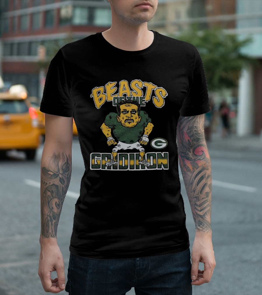 Green Bay Packers Beasts of the Gridiron Football Player T-Shirt