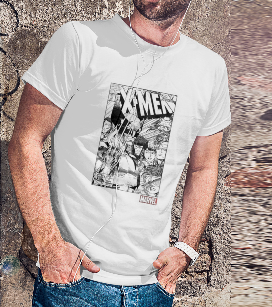 Classic Marvel Comic X-Men Wolverine Team Cover T-Shirt