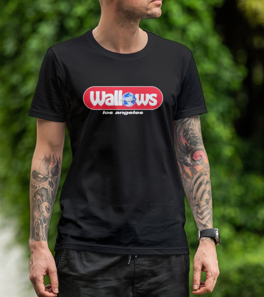 Wallows Los Angeles With Globe Graphic Circle T-Shirt