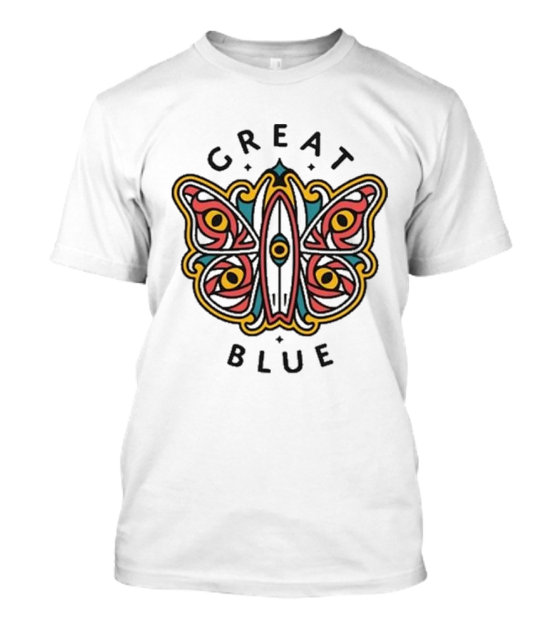 Great Blue Peter Anspach Wave Jammer Butterfly T-Shirt