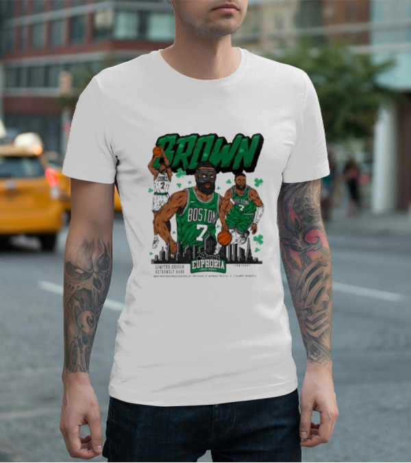 Boston Celtics Jaylen Brown Exclusive Basketball Planet Euphoria T-Shirt