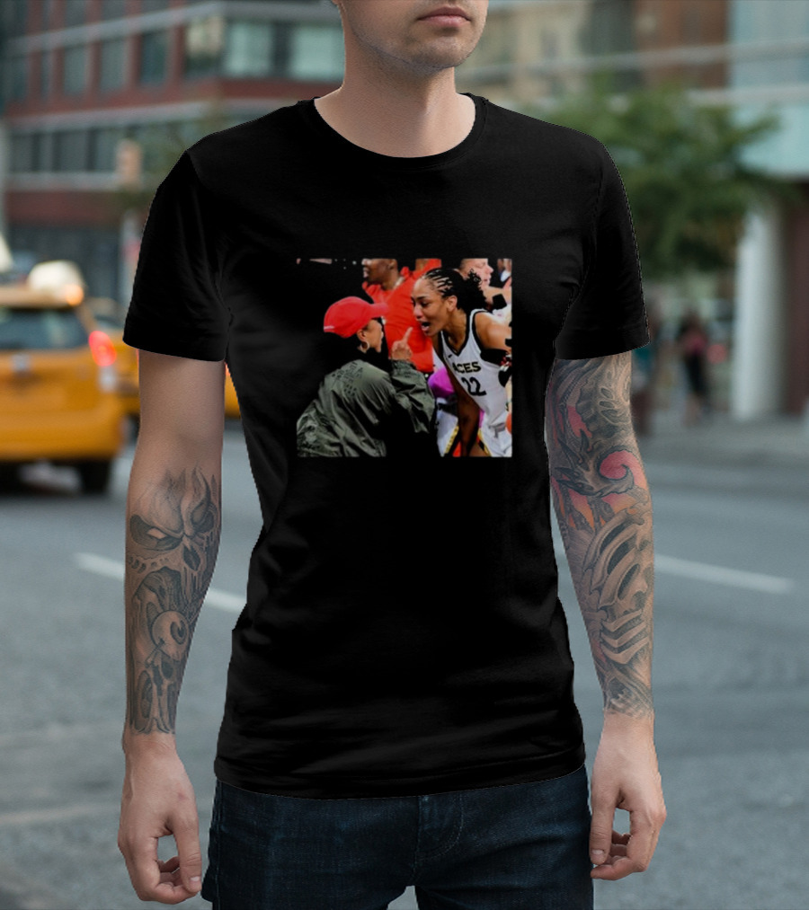 A’ja Wilson Dawn Staley Las Vegas Aces and Anxiety T-Shirt