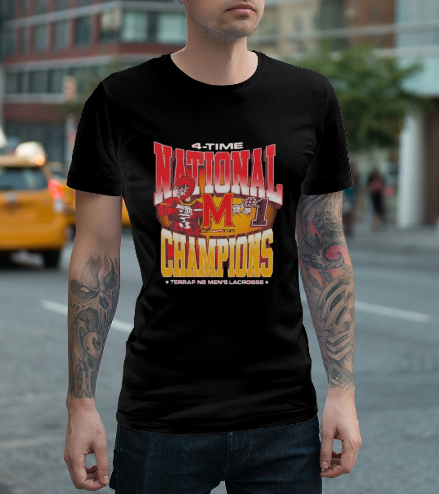 Maryland Terrapins Men's Lacrosse 4-Time National Champions #1 T-Shirt