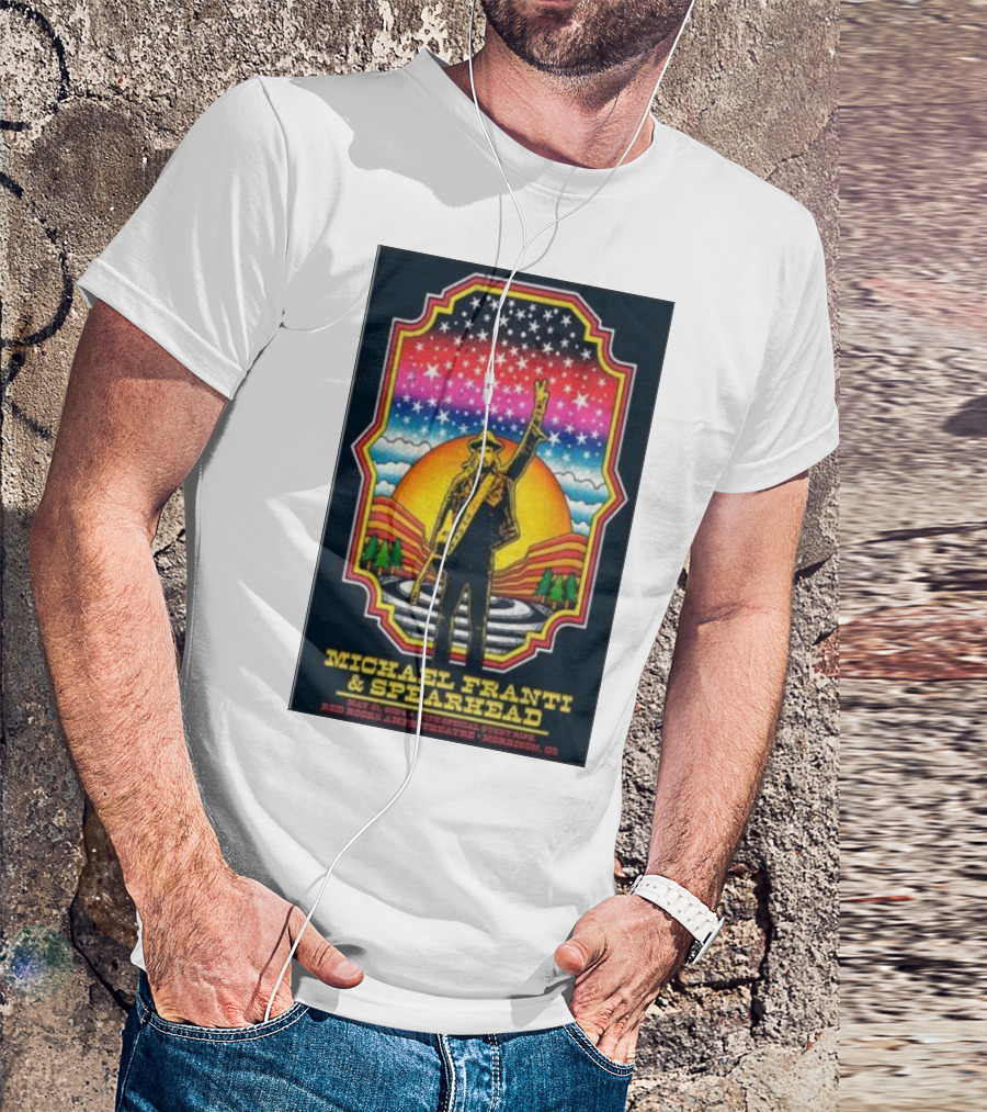 Michael Franti And Spearhead Live At Red Rocks Amphitheatre Morrison CO May 31 2024 With Special Guest Pipe T-Shirt