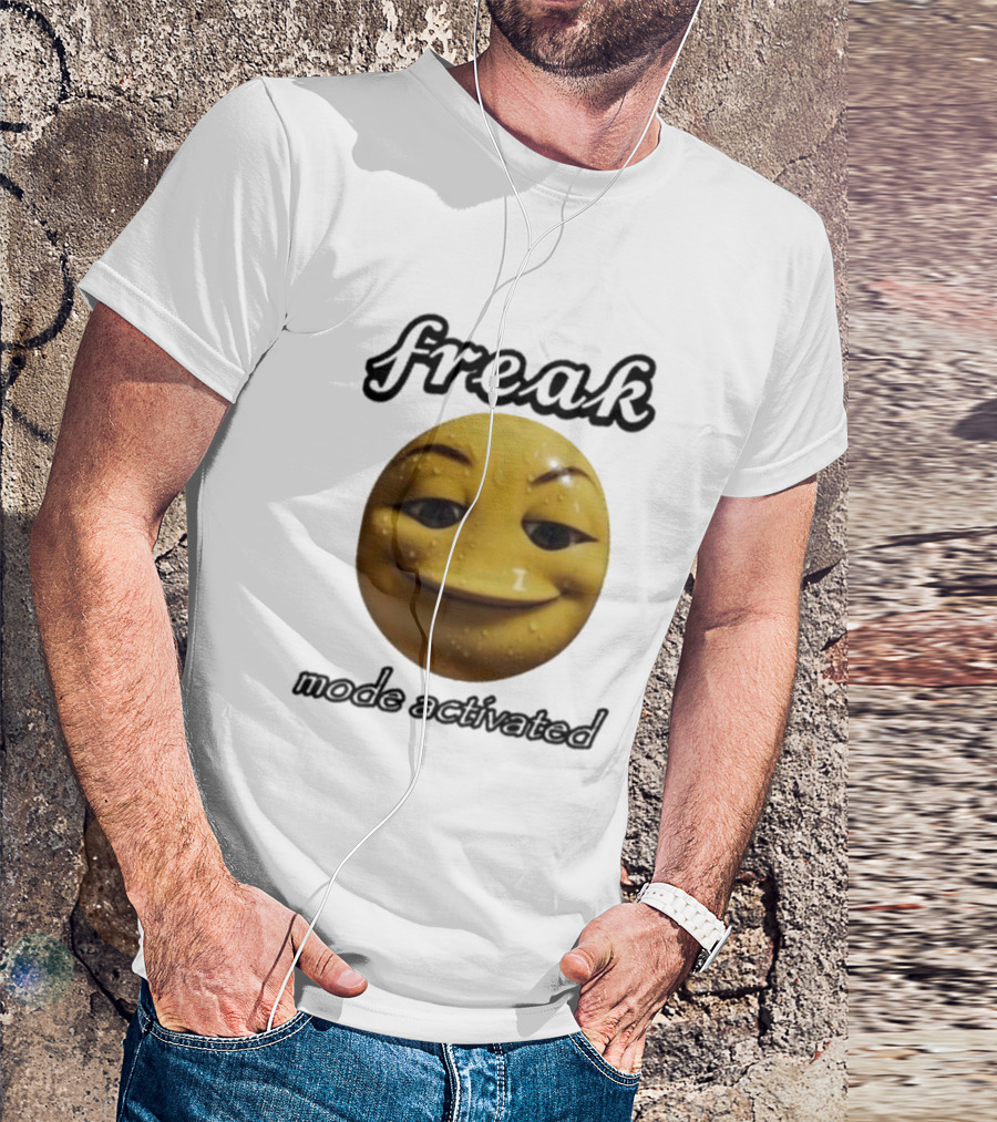 Freak Mode Activated Smirking Face Emoji Dark Humor T-Shirt