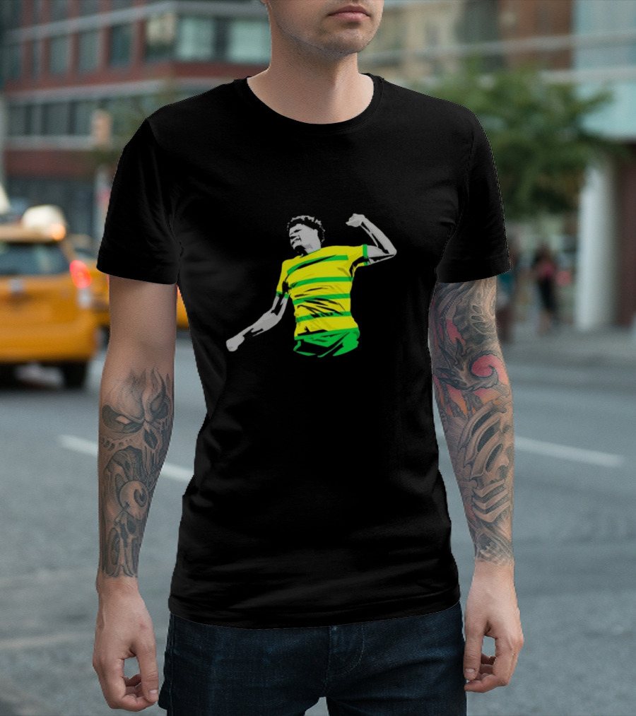 GS17 Gabriel Sara Norwich Football Celebration Iconic Stripes T-Shirt