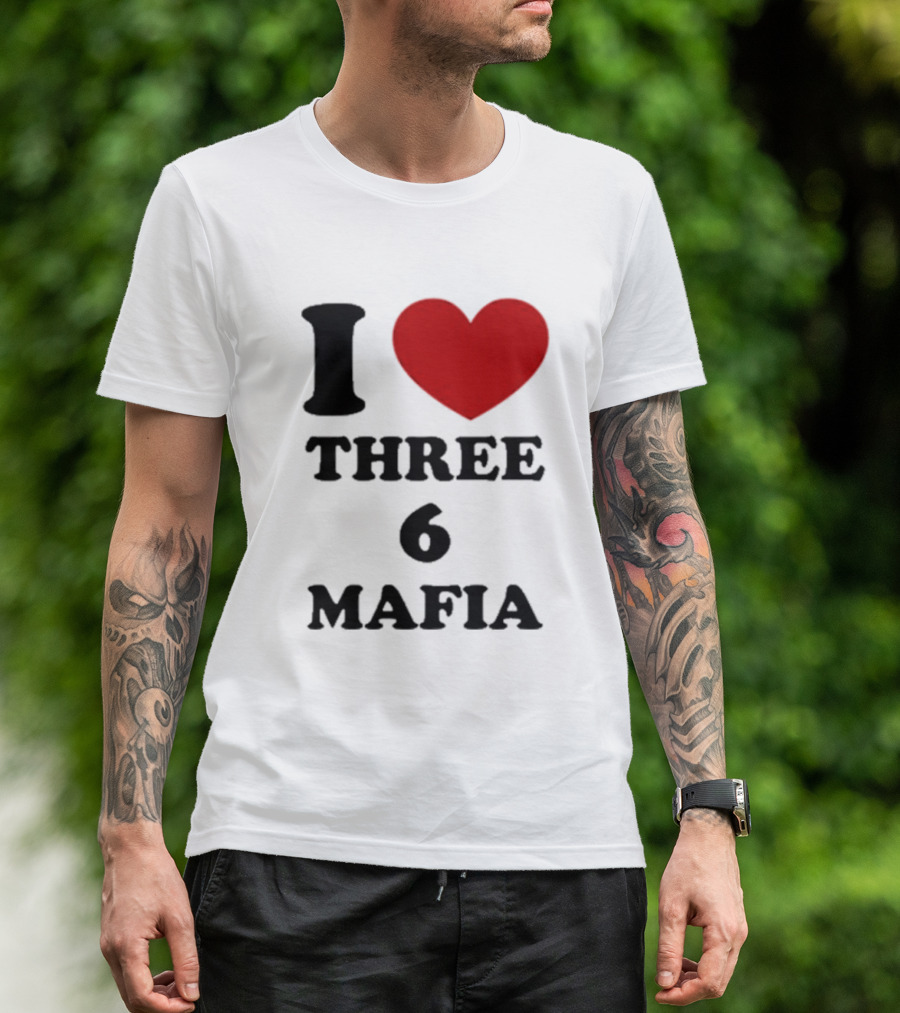 I Love Heart Three 6 Mafia T-Shirt