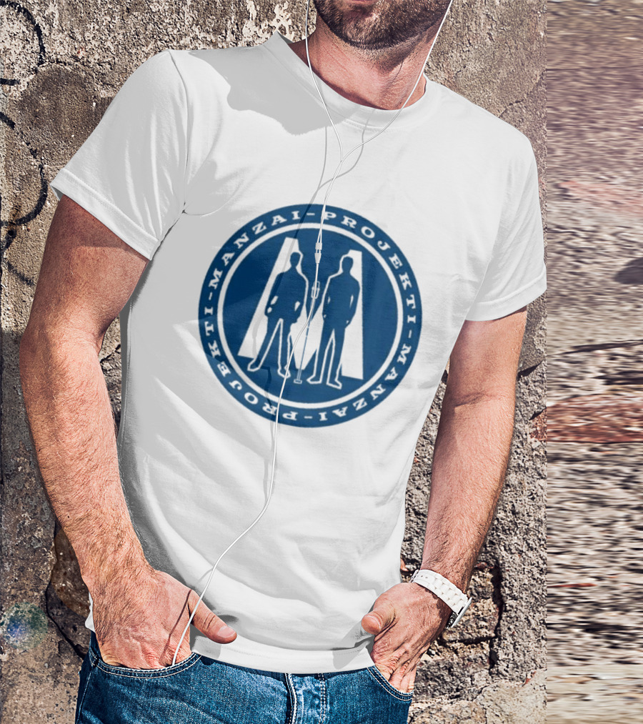 Manzai Projekti Circle Logo With Silhouetted Figures T-Shirt