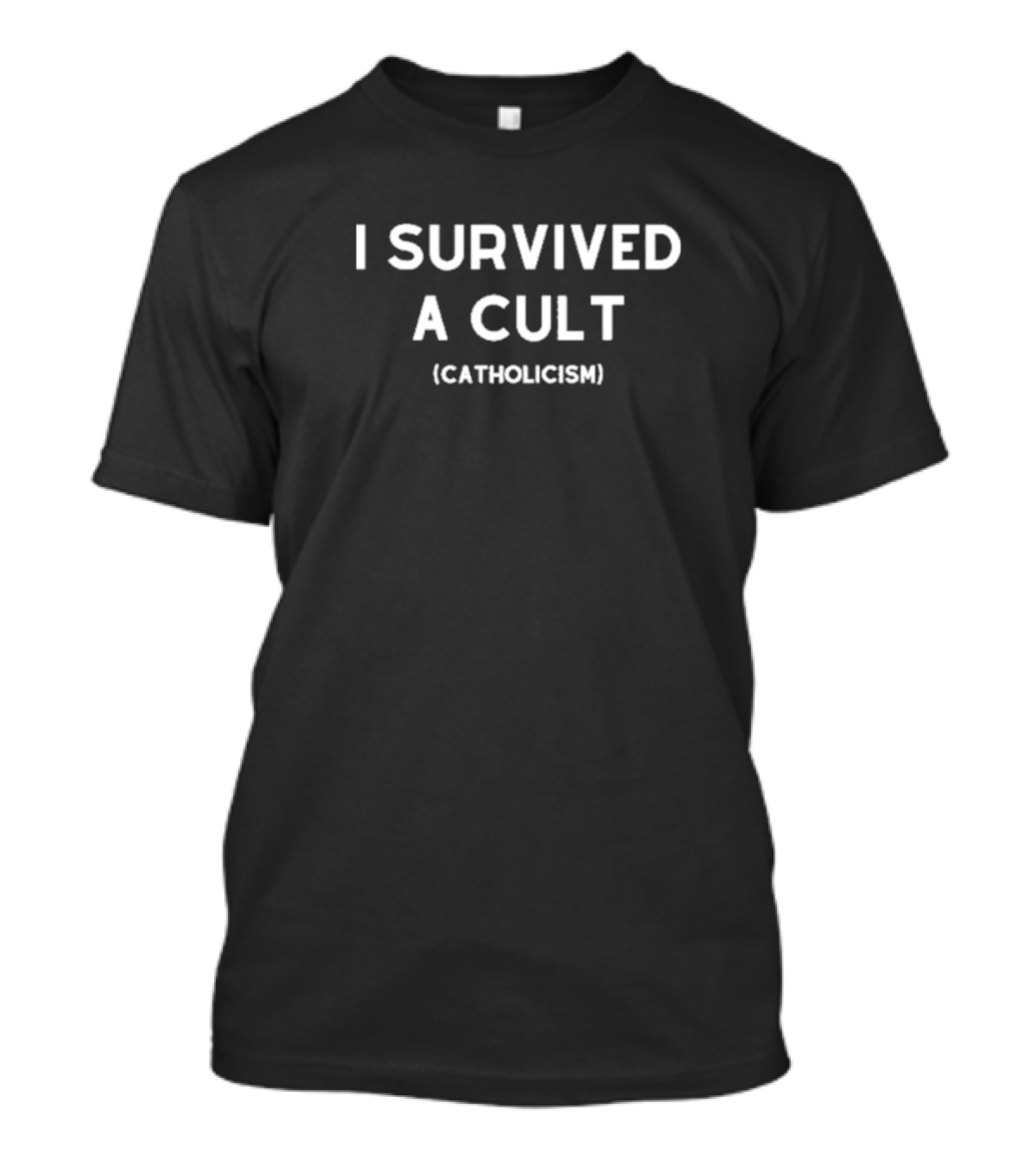 Double Cross Co I Survived A Cult Catholicism T-Shirt
